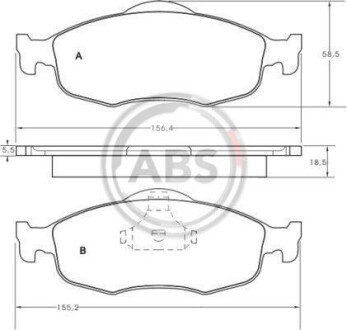 Колодка гальм. FORD Cougar / Mondeo / Scorpio передн. (ABS) A.B.S. 36809