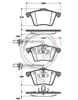 Колодка гальм. диск. FORD/SEAT/VW GALAXY/ALHAMBRA/SHARAN передн. (ABS) A.B.S. 37453