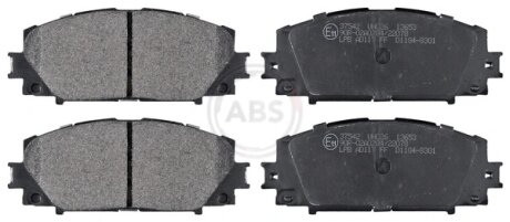 Колодка гальм. диск. передн. (ABS) A.B.S 37542