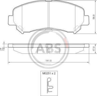 Колодка гальм. диск. NISSAN QASHQAI, передн. (ABS) A.B.S. 37625