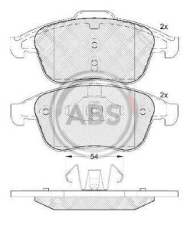 Колодка гальм. диск. RENAULT MEGANE III 08 - передн. (ABS) A.B.S. 37749