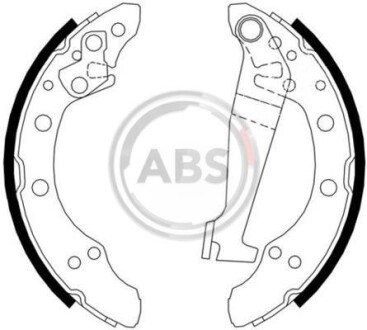 Колодка гальм. барабан. AUDI / VW 80/100/Passat задн. (ABS) A.B.S. 8778