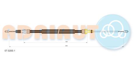 Тросик стояночного тормоза ADRIAUTO 07.0200.1
