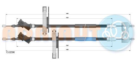 Трос ручного гальма ADRIAUTO 13.0296