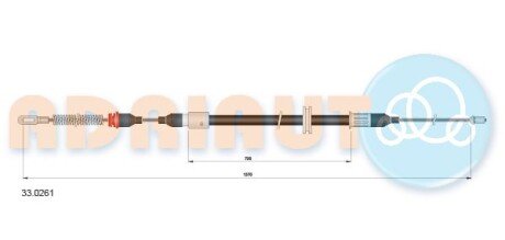 Трос ручного гальма ADRIAUTO 33.0261