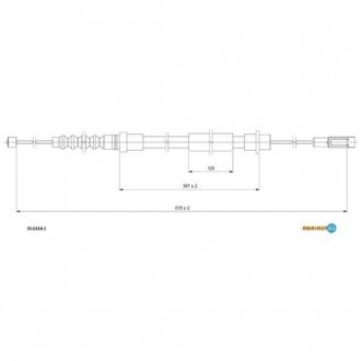 Трос ручного гальма PEUGEOT ADRIAUTO 35.0214.1