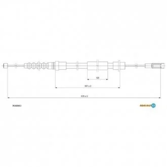 Трос ручного гальма PEUGEOT (вир-во Adriauto) ADRIAUTO 35.0214.1