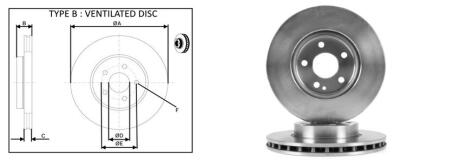 Фото диск гальмiвний APLUS 61353AP Диск гальмiвний APLUS 61353AP