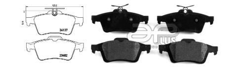 Колодки гальмiвнi, лiв/прав, задн APLUS 71249AAP