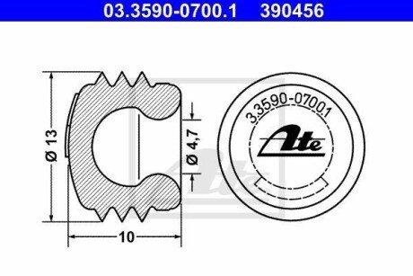 Заглушка штуцера прокачки гальм ATE 03.3590-0700.1