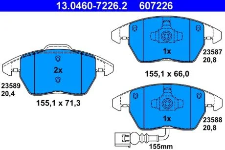 Гальмівні колодки ATE 13.0460-7226.2