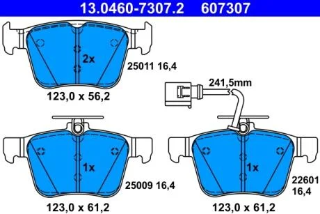 Тормозные колодки ATE 13.0460-7307.2