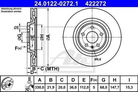 Диск гальмівний ATE 24.0122-0272.1