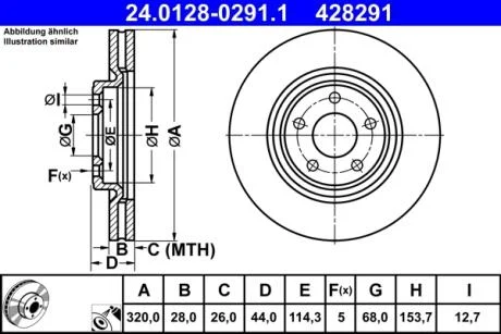 Гальмівний диск ATE 24.0128-0291.1
