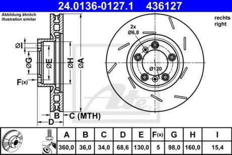 Диск гальмівний ATE 24.0136-0127.1