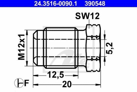 З\'єднувач гальмівних трубок ATE 24.3516-0090.1