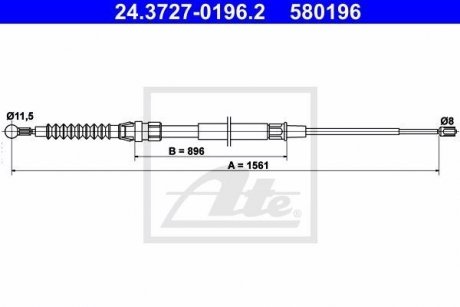 Трос гальма ATE 24.3727-0196.2