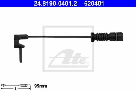 Датчик зносу колодок гальмівних ATE 24.8190-0401.2