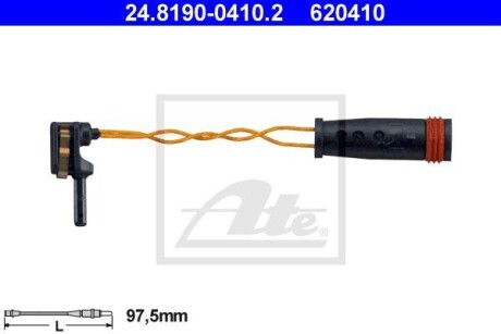 Датчик зносу колодок гальмівних ATE 24.8190-0410.2 (фото 1)