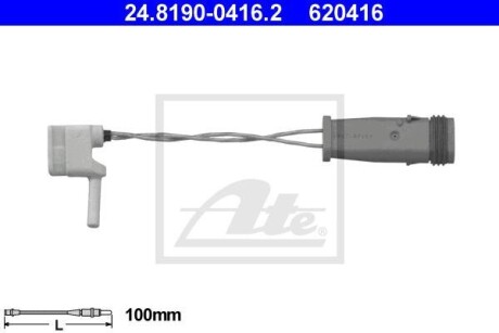 Датчик зносу колодок гальмівних ATE 24.8190-0416.2 (фото 1)