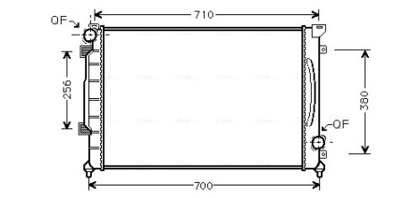 Радіатор охолодження AUDI A6 C5 (1997) A6 2.5 TDI (AVA) AVA COOLING Ai2139
