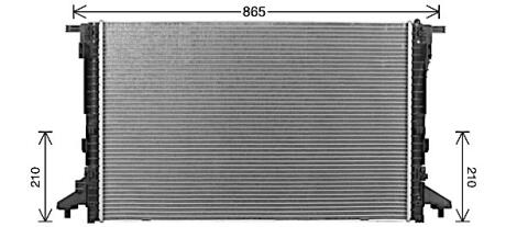 Радіатор охолодження двигуна VW Touareg (18-) 3,0TDI, Audi Q7 (16-) Q8 (19-) 3,0TDI AVA AVA COOLING AI2441