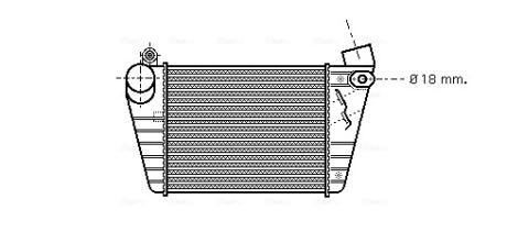 Интеркулер Audi A3 (96-)/Seat Leon (02-)/Skoda Octavia (01-)/VW Golf (96-) 1.8T, AVA COOLING AI4185