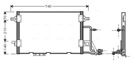 Конденсатор кондиціонера AUDI A6/S6 (C5) (97-) (вир-во AVA) AVA COOLING AI5137