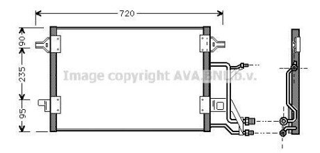 Конденсатор кондиціонера AUDI A6/S6 (C5) (97-)(AVA) AVA COOLING AI5176