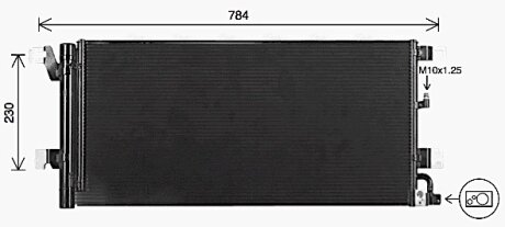 Радіатор кодиціонера CLEVER FIT AVA COOLING AI5447D