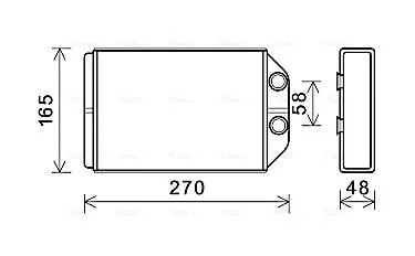 Радіатор обігрівача салону Audi A6 01>05 AVA AVA COOLING AIA6393