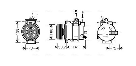 Фото компрессор кондиционера Audi A4 B6, B7, B8 (01-), A5 (08-), A6 C6, C7 (04-), Q5 AVA COOLING AIAK279 Компрессор кондиционера Audi A4 B6, B7, B8 (01-), A5 (08-), A6 C6, C7 (04-), Q5 AVA COOLING AIAK279