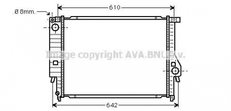 Радіатор BMW 324D/530/730 MT 85-94 (Ava) AVA COOLING BW2096