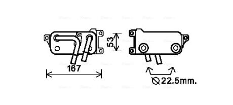 Радиатор масляный КПП BMW 5 E60 (04-), 7 E65 (02-) AVA AVA COOLING BW3401
