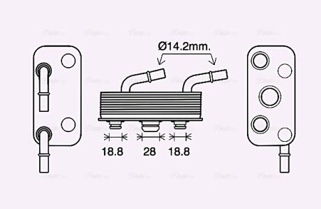 Радиатор масляный КПП BMW 3 E46 (98-) AVA AVA COOLING BW3559