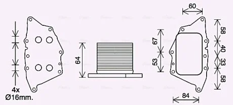 Радиатор масляный BMW 1 F20 (11-)/Mini Cooper (14-) 1.5i, 1.5D AVA AVA COOLING BW3572