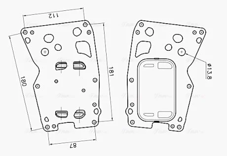 Радіатор масляний BMW 1 F20 (11-), 3 E90, F30 (05-), 5 F10 (10-) N47/B47 2.0D AVA AVA COOLING BW3625