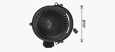 Вентилятор обігрівача салону BMW 3F30 4F32 1F20 1F21 AVA AVA COOLING BW8611