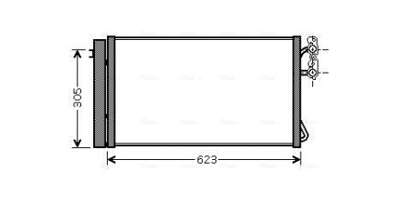 Радиатор кондиционера BMW 1 E87 (03-), 3 E90 (04-), X1 E84 (10-), X3 F25 (10-) (AVA COOLING BWA5296D