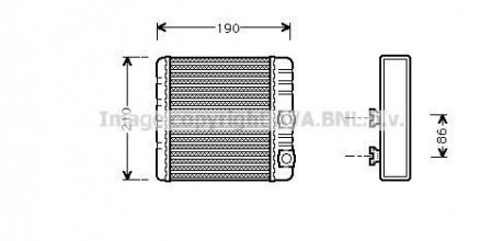 Радиатор отопителя салона BMW 3e46 00>, X3e83 AVA COOLING BWA6211