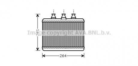 Радиатор отопителя салона BMW 7E65 7E66 AVA COOLING BWA6271