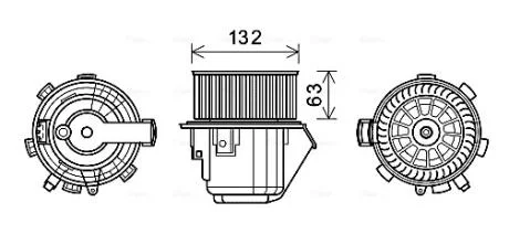 Вентилятор обігрівача салону Peugeot 407 (04-), Citroen C5 (08-)  AVA AVA COOLING CN8298