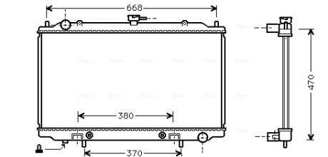 Радиатор охлаждения двигателя Nissan Maxima (95-), QX (95-) 2.0i, 3.0i АКПП (DN2 AVA COOLING DN2189