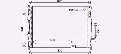 Радиатор охлаждения двигателя Nissan Qashqai J10 (07-) 2.0DCi AVA AVA COOLING DN2445