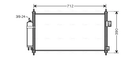 Радіатор кондиціонера AVA COOLING DN5263D