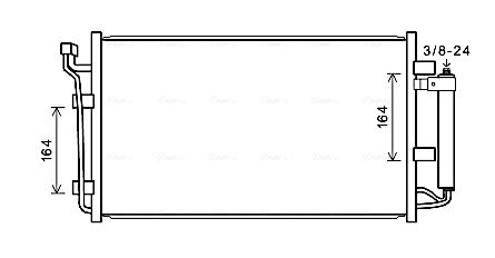 Радіатор кондиціонера Nissan Leaf (11-) AVA AVA COOLING DN5387D