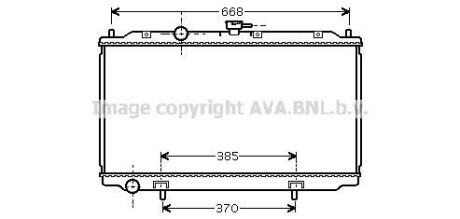 Радиатор охлаждения двигателя Nissan Almera N16 (01-), Primera P12 (00-) MT AVA COOLING DNA2215 (фото 1)