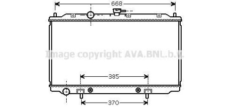 Радиатор охлаждения двигателя Nissan Primera (02-08) 1,8i AT, Primera (00-06) 1 AVA COOLING DNA2218 (фото 1)