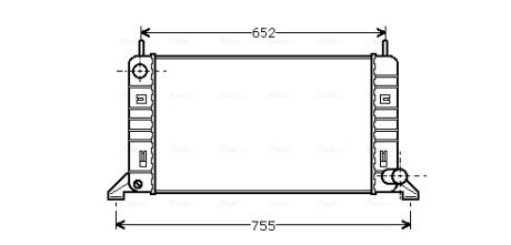 Радіатор системи охолодження двигуна AVA COOLING FD2078