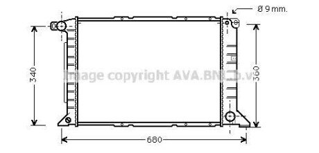 Радиатор охлаждения двигателя Ford Tranzit (96-02) 2,5d AVA AVA COOLING FD2261